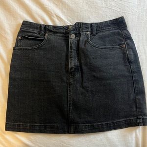 Free People black denim skirt. Size 29. Worn once.